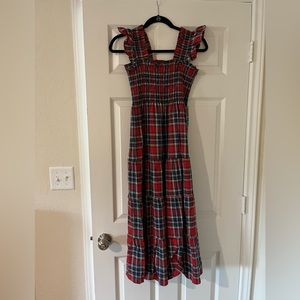 Hill House Home Ellie Nap Dress XS Red Tartan